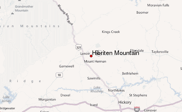 Hibriten Mountain Location Map