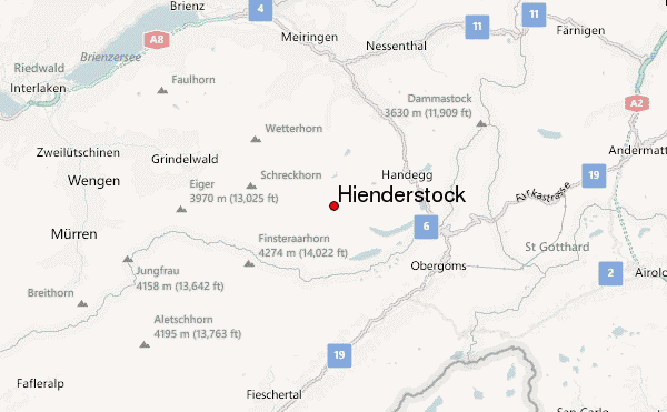 Hienderstock Location Map