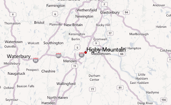 Higby Mountain Location Map