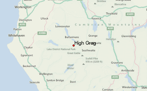 High Crag Location Map