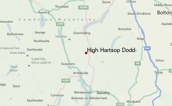 High Hartsop Dodd Location Map