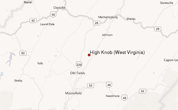 High Knob (West Virginia) Location Map