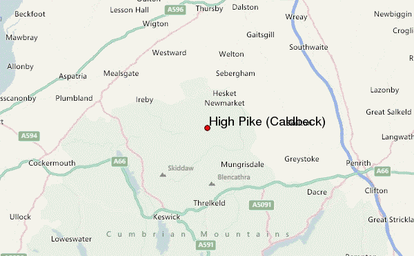 High Pike (Caldbeck) Location Map