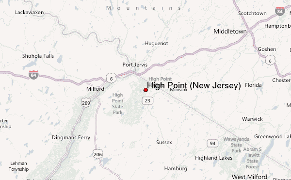 High Point (New Jersey) Location Map