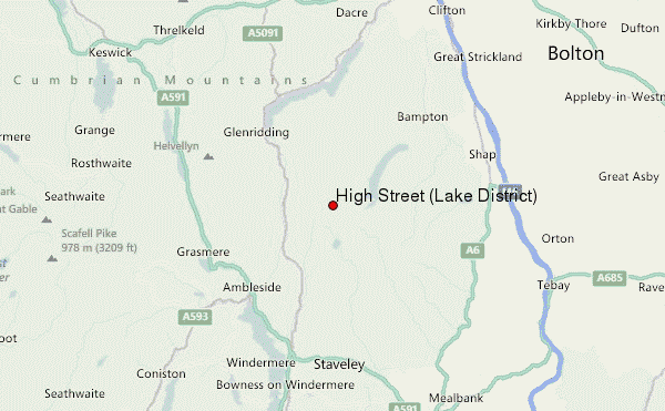 High Street (Lake District) Location Map