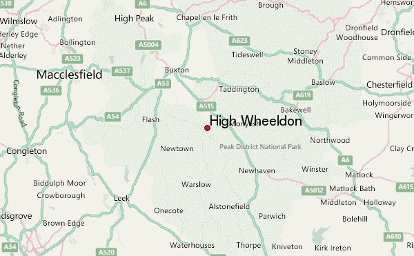 High Wheeldon Location Map