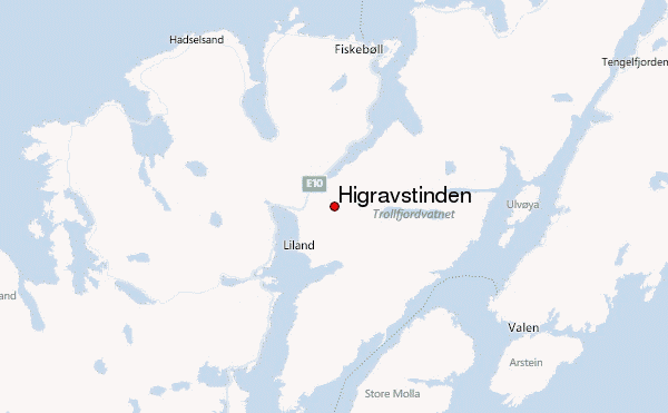 Higravstinden Location Map