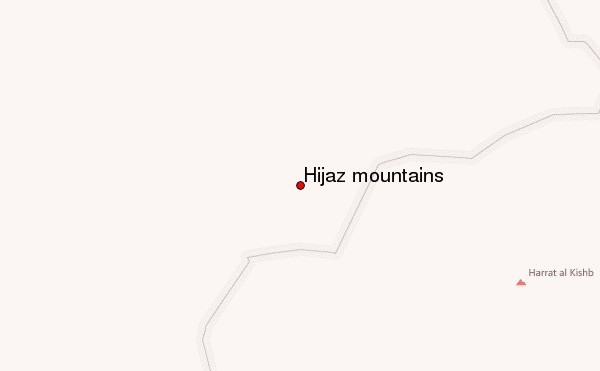Hijaz mountains Location Map