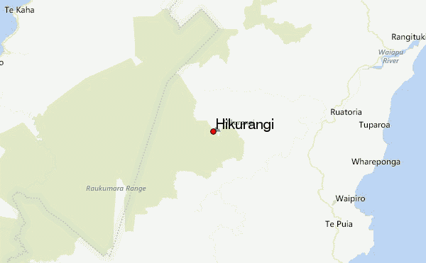 Hikurangi Location Map