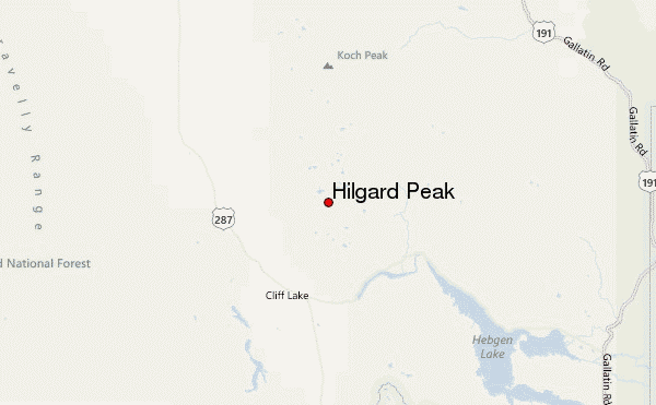 Hilgard Peak Location Map
