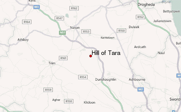 Hill of Tara Location Map