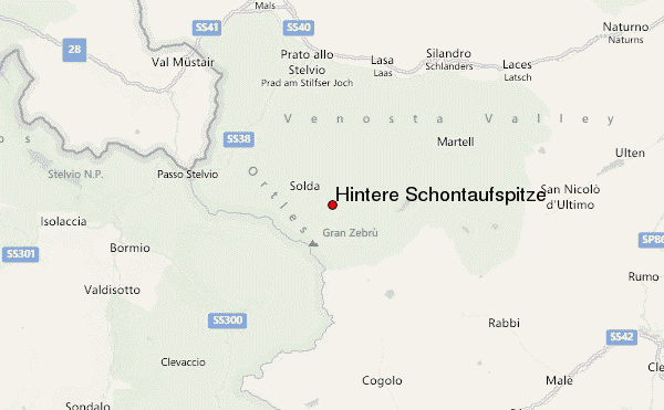 Hintere Schöntaufspitze Location Map