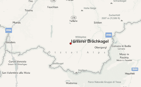 Hinterer Brochkogel Location Map
