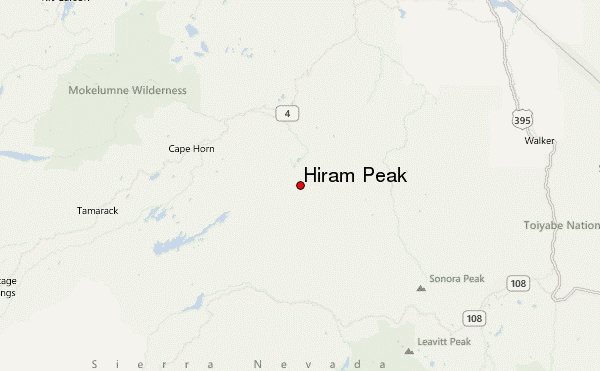 Hiram Peak Location Map