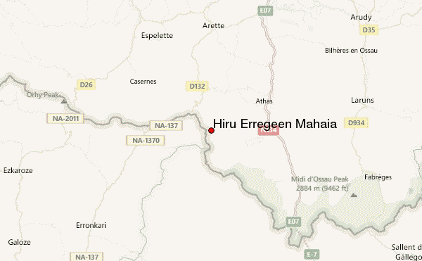 Hiru Erregeen Mahaia Location Map