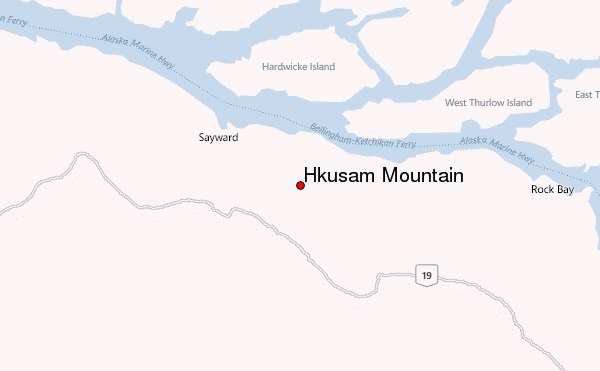 Hkusam Mountain (Prince of Wales Range) Location Map
