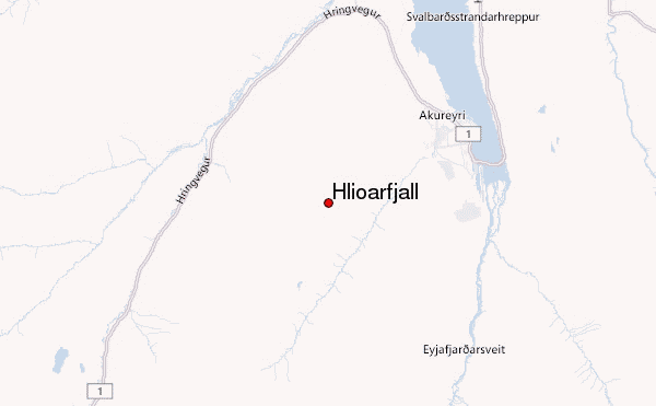 Hlíðarfjall Location Map