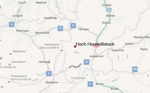 Hoch Horefellistock Location Map