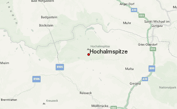 Hochalmspitze Location Map