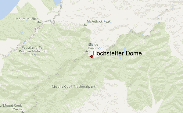 Hochstetter Dome Location Map