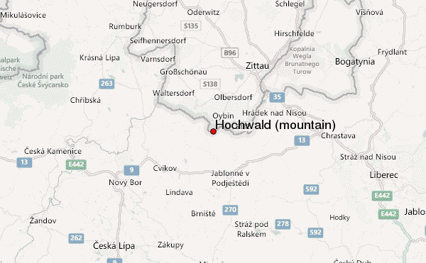Hochwald (mountain) Location Map