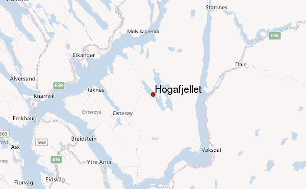 Høgafjellet Location Map