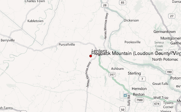 Hogback Mountain (Loudoun County, Virginia) Location Map