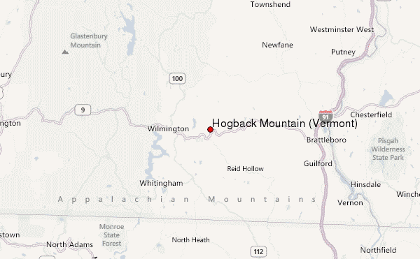 Hogback Mountain (Vermont) Location Map