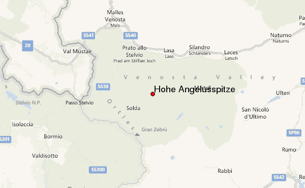 Hohe Angelusspitze Location Map