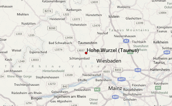 Hohe Wurzel (Taunus) Location Map