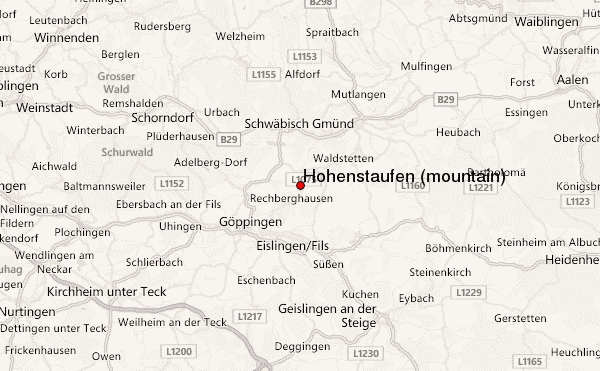 Hohenstaufen (mountain) Location Map