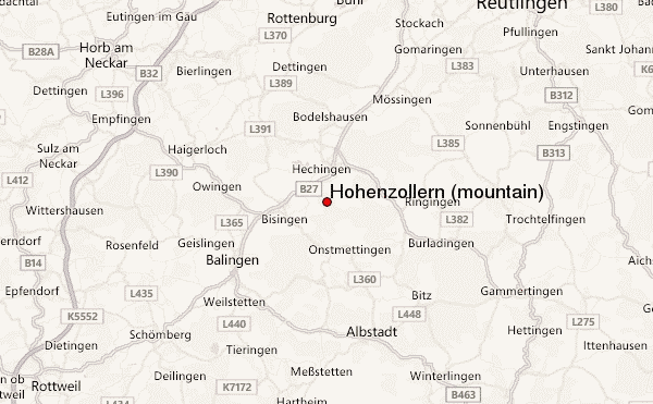 Hohenzollern (mountain) Location Map