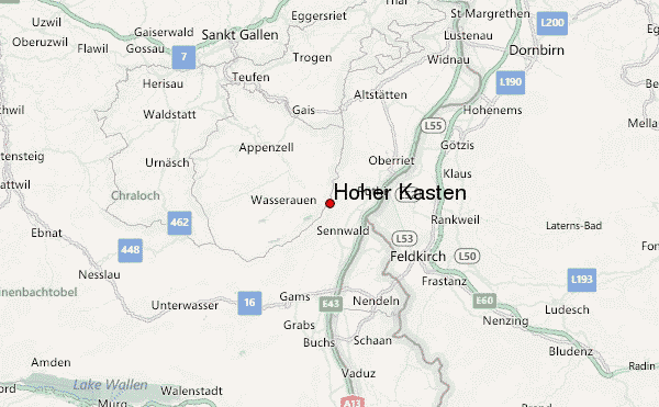 Hoher Kasten Location Map