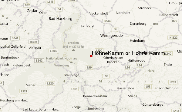 HohneKamm or Hohne Kamm Location Map
