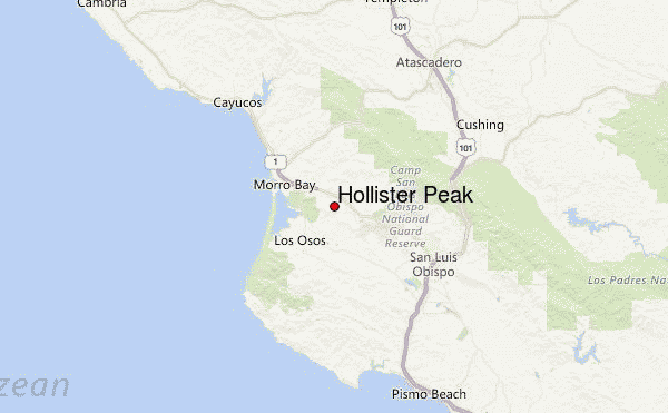 Hollister Peak Location Map