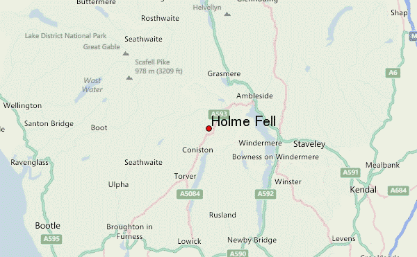 Holme Fell Location Map