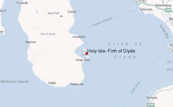Holy Isle, Firth of Clyde Location Map
