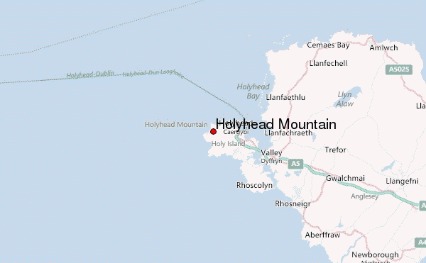 Holyhead Mountain Location Map