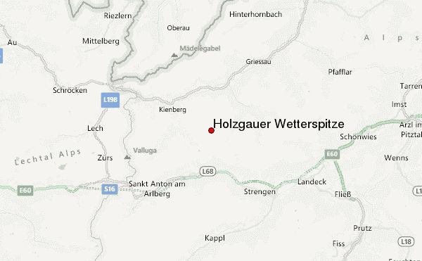 Holzgauer Wetterspitze Location Map
