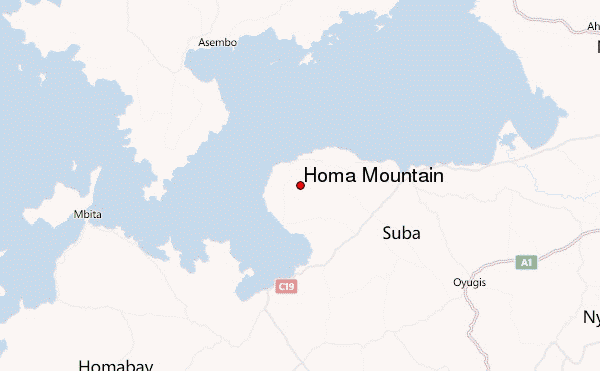 Homa Mountain Location Map