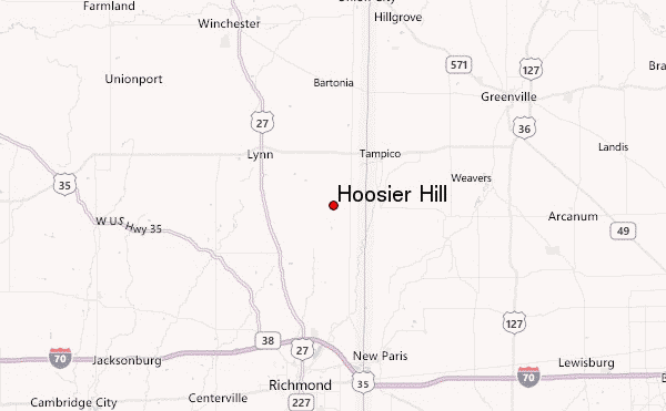 Hoosier Hill Location Map