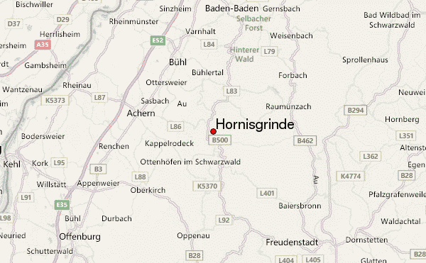 Hornisgrinde Location Map