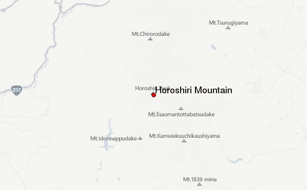 Horoshiri Mountain Location Map