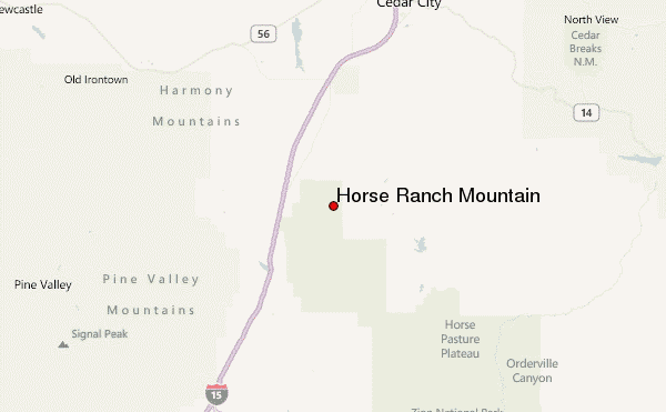 Horse Ranch Mountain Location Map
