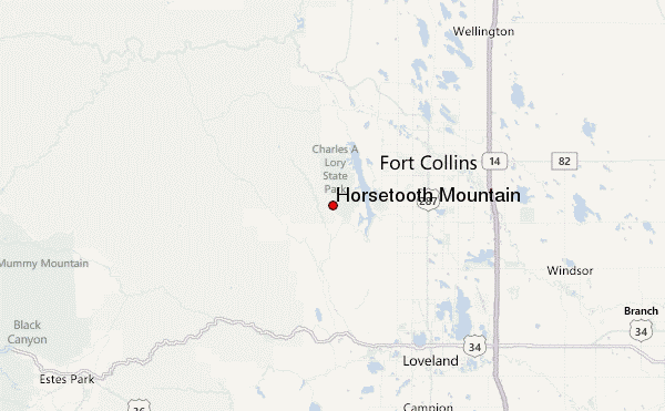 Horsetooth Mountain Location Map