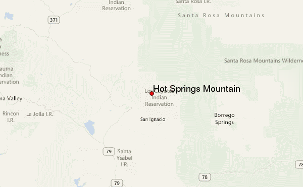Hot Springs Mountain Location Map