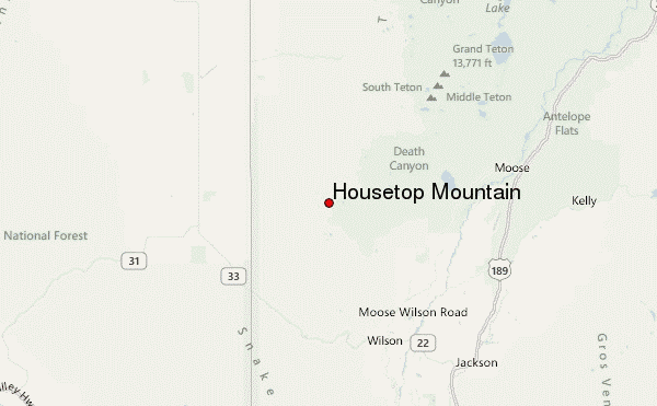 Housetop Mountain Location Map