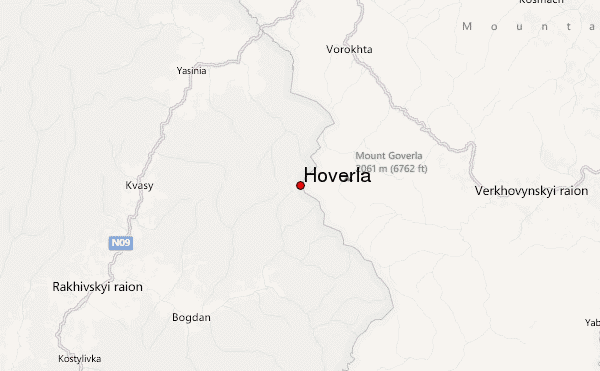 Hoverla Location Map