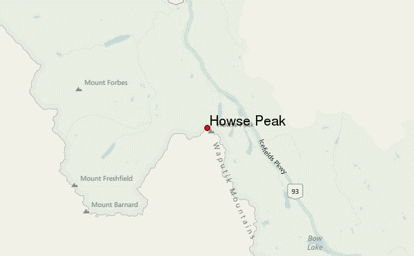 Howse Peak Location Map