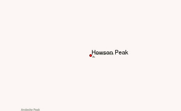 Howson Peak (Howson Range) Location Map